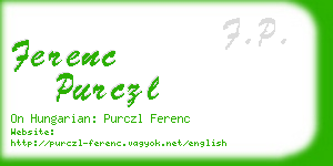 ferenc purczl business card